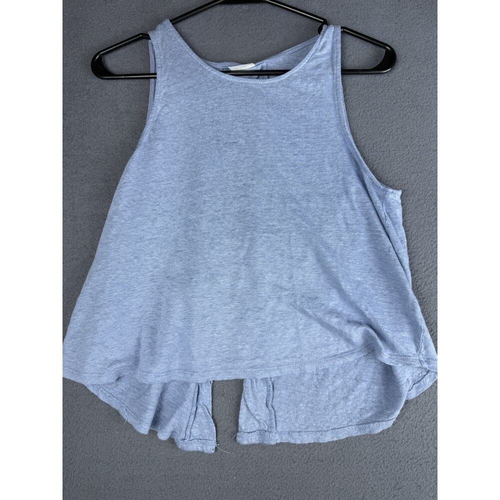 Tresics 100% Linen Open Back Sleeveless Sheer Swing Tank Top Size Medium